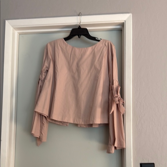 Free People Pink Asymmetrical Tie Rear Blouse - Picture 1 of 5